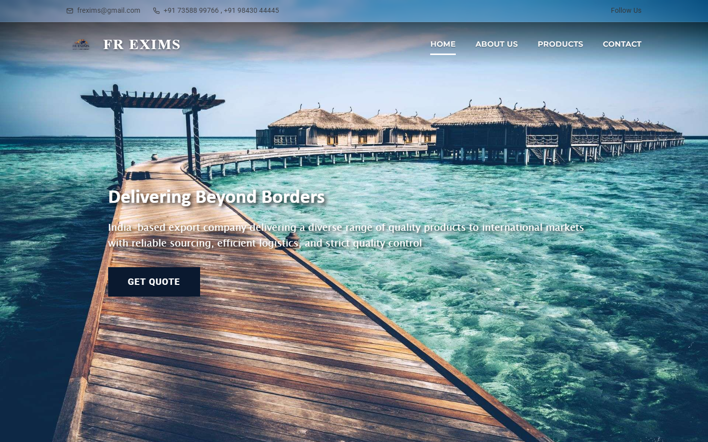 Frexims India website